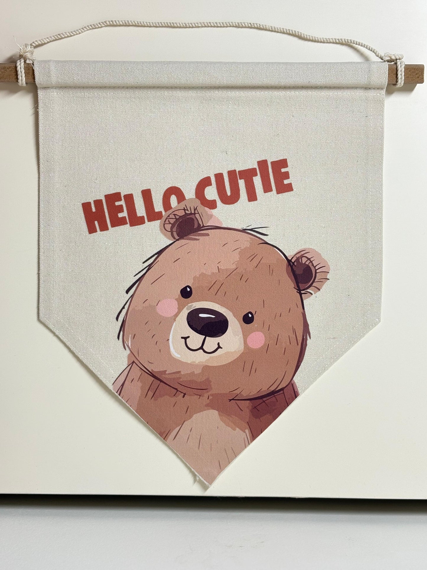 Hello Cutie - Canvas Wall Hanging
