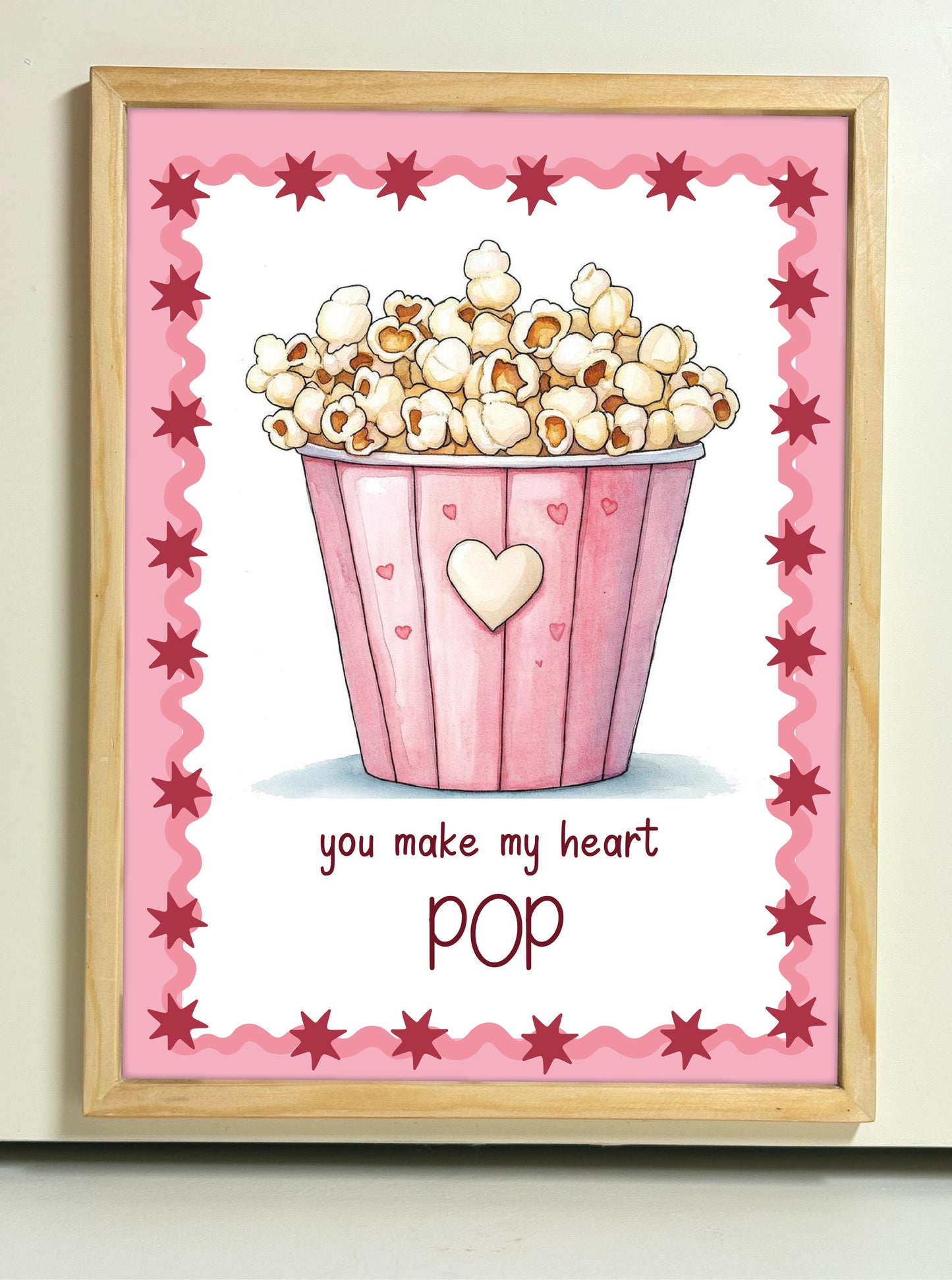 You make my heart POP - Wooden Frame